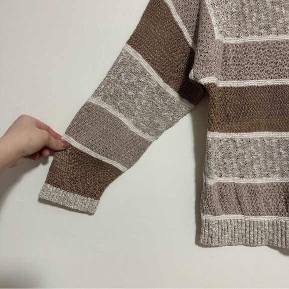 Vintage Diane Von Furstenberg Cotton/Linen Striped Sweater - Picture 4 of 5